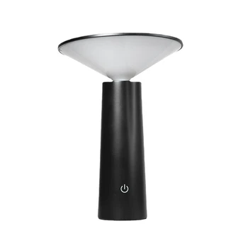 1 комплект светодиодных сенсорных настольных ламп с 3 уровнями регулируемой яркости Черного цвета для оформления рабочего стола в спальне.