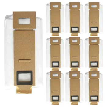 10 Упаковок мешков для пыли Аксессуары для Xiaomi Roborock S7 T7S T7Plus T7S Plus, мешки для пылесоса Автоматическая станция всасывания