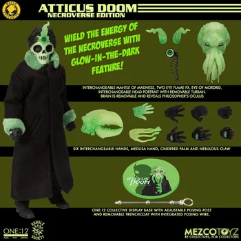 100%Оригинал Mezco One: 12 Collective Rumble Society Atticus Doom Necroverse Edition В наличии Фигурки Из Коллекции Action Модель Игрушки