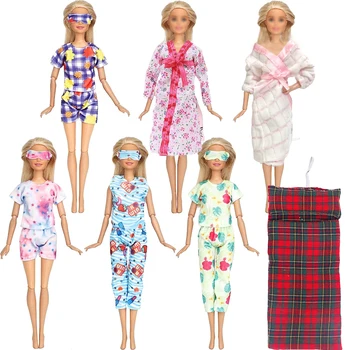 11 штук куклы одежда и аксессуары для 11.5 дюймов кукла девочка хорошего сна игровой набор включает в себя 6 наборов кукла пижамы и халаты