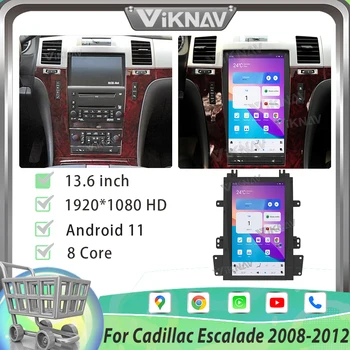 13,6-Дюймовый Автомобильный Радиоприемник Android11 Для Cadillac Escalade 2008-2012 Автоматический Видеоприемник GPS-Навигация Мультимедийный Плеер Головное Устройство