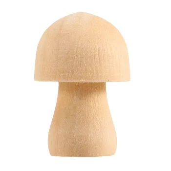 18 штук незаконченных деревянных грибов, 6 размеров натуральных деревянных грибов для украшения проектов декоративно-прикладного искусства