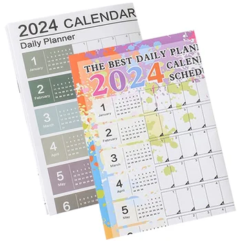 2 Шт, Календарь, Декор для домашнего Офиса, Настенный Бумажный Планировщик на английском Корейском языке