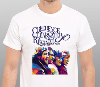 2017 Мужские футболки Creedence Clearwater Revival в стиле ретро 1971 года с 3D принтом, мужские футболки из 100% хлопка, летняя популярная футболка с коротким рукавом