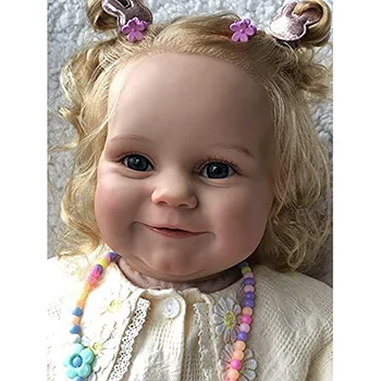 24 дюйма 60 см Прекрасная Новая Возрожденная кукла Мэдди с укоренившимися светлыми волосами, мягкие игрушки для тела