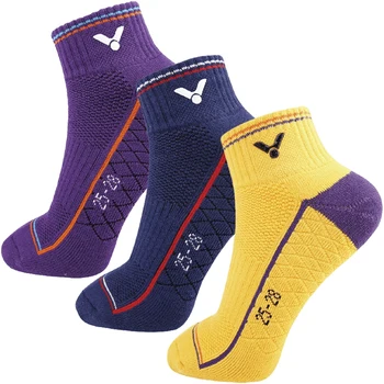 3 пары спортивных носков victor зима лето хлопчатобумажные кроссовки носки мужчины женщины баскетбол Ходьба бадминтон теннис