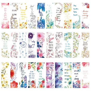 30 шт Красивые Цветы Закладки Открытки Для Сообщений Бумажный Держатель Для Страниц D5QC