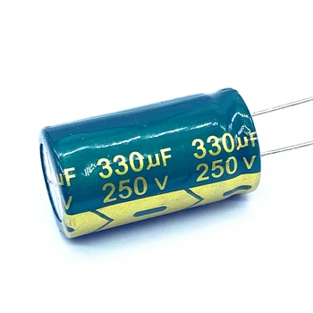 30 шт./лот высокочастотный низкоомный алюминиевый электролитический конденсатор 250 В 330 мкФ размер 18*30 330 МКФ 20%