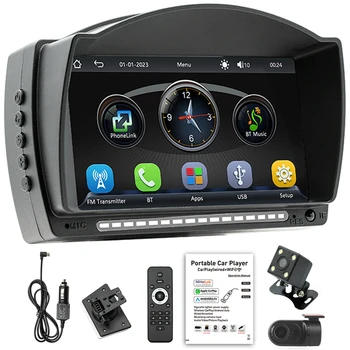 4,7-Дюймовое Автомобильное радио Mirrorlink Wireless Carplay Android Auto Multimedia Player HD Сенсорный Автомобильный MP5-плеер IPS-дисплей Dash Cam