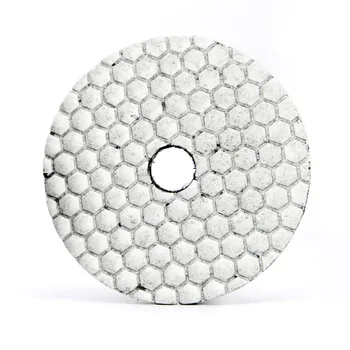 4-дюймовый алмазный полировальный диск для сухой полировки 100 мм из белой смолы, гибкий для шлифования гранита, мрамора, керамики, бетона