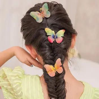 6 шт. /компл. Модный набор заколок для волос для нежной девушки, Милая очаровательная мультяшная заколка в корейском стиле, многоцветный аксессуар для волос в виде бабочки