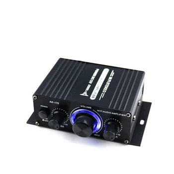 AK170 Mini Digital Power Audio Автомобильный Усилитель Синего Света Стерео Аудио Усилитель для Домашнего Кинотеатра Club Party Music 200W x2