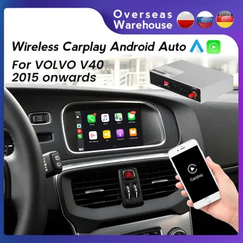 Android Auto Wireless Apple CarPlay Box Для VOLVO V40 2015 2016 2017 2018 2019 Встроенная Зеркальная Ссылка AirPlay Подключи и Играй