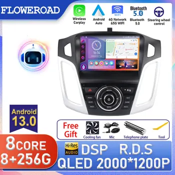 Android Auto Для Ford Focus 3 2011 - 2019 Carplay Автомагнитола Мультимедийный видеоплеер Стереонавигация 2din DVD Автомагнитолы