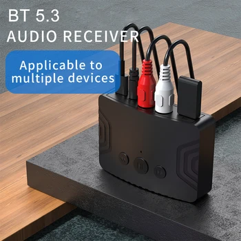 Bluetooth 5.3 Передатчик Приемник 3,5 мм AUX RCA USB U-Диск Стерео Музыка Беспроводной Аудиоадаптер DC 5V Для Телевизора ПК Автомобильный Комплект Динамик