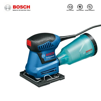 Bosch Gss 1400A 180 Вт Шлифовальный Плоский Шлифовальный Станок для Деревообработки с Ящиком Для Сбора Пыли и 3 Наждачными Бумагами