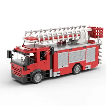 MOC Scania F320 Пожарная Машина Автомобиль Строительные Блоки Костюм Модель DIY Сборка Оригинальность Детские Игрушки Рождество Для Подарков