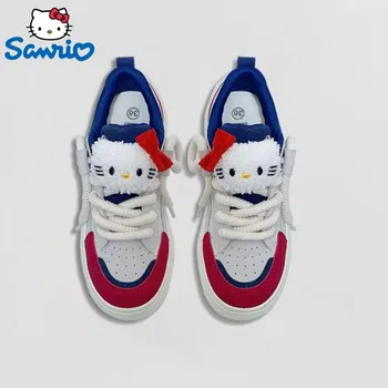 Sanrio Hello Kitty Cinnamoroll Melody Парусиновые Сетчатые кроссовки с игрушечными куклами, Милые Дышащие Студенческие Новые Повседневные кроссовки для настольного тенниса