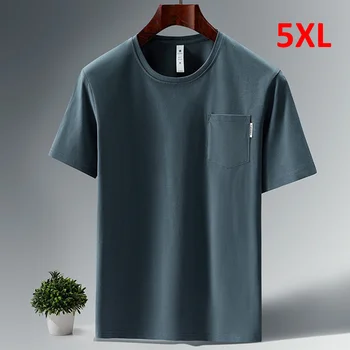 Solod Color, Мужская летняя футболка с коротким рукавом, Дизайн кармана, Модная повседневная хлопковая футболка, Мужская футболка с круглым вырезом