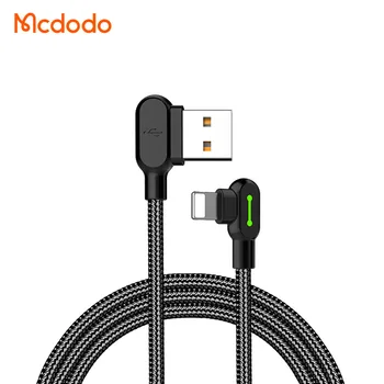 USB-Кабель Mcdodo Для iPhone 14 13 12 11 Pro Max mini Xs Xr X 8 Plus iPad Air iOS 16 2.4A Для Быстрой Зарядки Светодиодного Телефона USB-Кабель Для Передачи данных