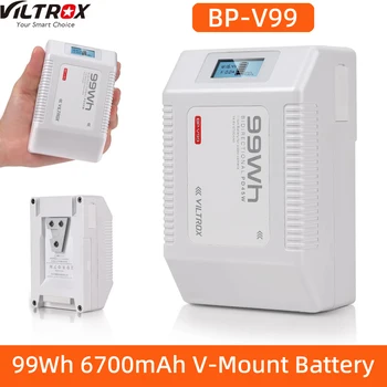 VILTROX BP-V99 V-Образный Аккумулятор 99Wh 6700mAh С поддержкой BP45W D-TAP USB TYPE-C Для Видеокамеры, Светового Монитора, Смартфона Powerbank