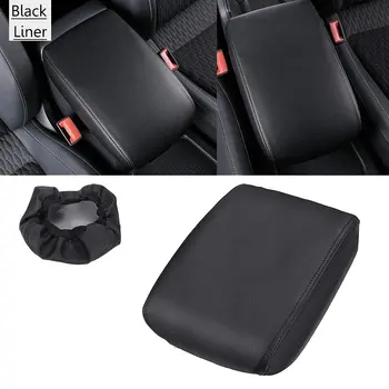 Автомобильная кожаная подушка для сиденья центральной консоли, крышка подлокотника, защитный чехол для Tiguan MK2 2016 2017 2018, черный