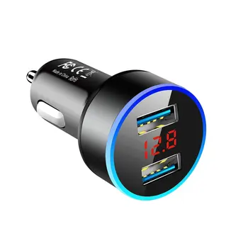 Автомобильное Зарядное Устройство 3.1A Dual USB Со Светодиодным Дисплеем Универсальные Автомобильные Зарядные Устройства Для Мобильных Телефонов Адаптер Быстрой Зарядки