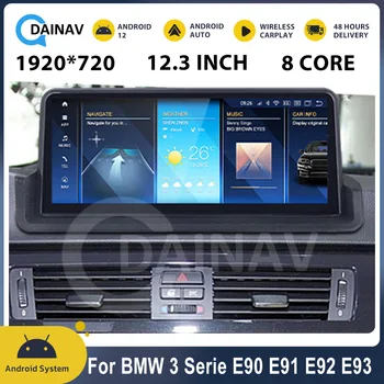 Автомобильное Радио Для BMW 3 Серии E90 E91 E92 E93 2005-2012 Android 12 Головное Устройство Мультимедийный Сенсорный Экран Беспроводной Carplay Auto 2DIN
