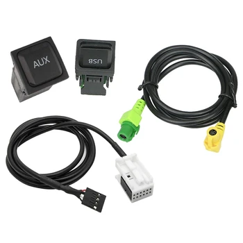 Автомобильный USB-Переключатель AUX Кабель USB Аудио Адаптер RCD510 RNS315 Для- B6 B7 Golf 5 MK5 Golf 6 MK6 5 MK5 CC