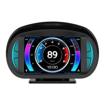 Автомобильный головной дисплей HUD, многофункциональный датчик OBD/GPS, универсальная сигнализация превышения скорости, подключи и играй, об/мин, рассеянный свет