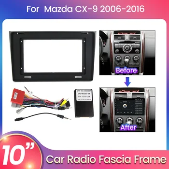 Автомобильный мультимедийный комплект кронштейнов для центральной консоли, рамка для Mazda CX9 CX-9 CX 9 TB 2006 - 2016 Кабель и Canbus