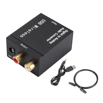 Аудио Конвертер 192 кГц Адаптер Коаксиального Сигнала Toslink В RCA R/L Bluetooth-совместимое Оптическое Волокно для Усилителя-Приемника Динамика