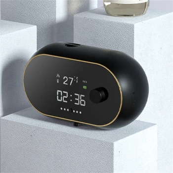Бесконтактный автоматический дозатор пены для мыла, отображение времени и температуры, зарядка через USB, Автоматический индукционный дозатор жидкого мыла, водонепроницаемый