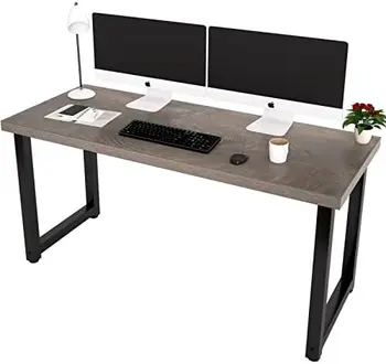 Большой Компьютерный офисный стол толщиной 1,88 дюйма (серый эспрессо)