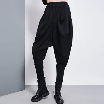 весенние женские брюки в стиле панк, повседневные мешковатые брюки для уличных танцев, женская уличная одежда, свободные брюки в стиле хип-хоп