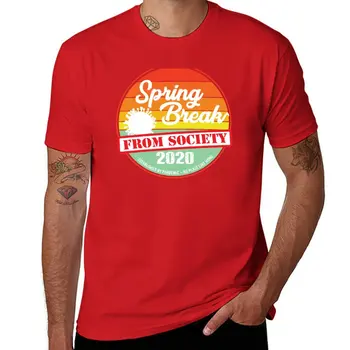 Весенние каникулы (от Society) 2020 Футболка винтажная футболка забавная футболка спортивные рубашки мужские футболки fruit of the loom