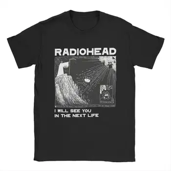 Винтажная мужская футболка Radiohead с круглым вырезом, футболка из 100% хлопка, футболка рок-группы с коротким рукавом, одежда для взрослых