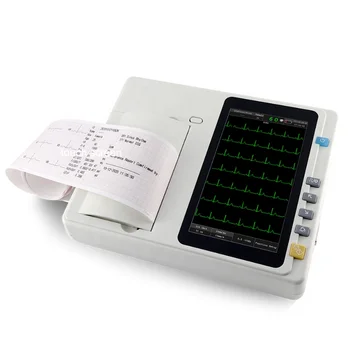 Горячая продажа медицинской электрокардиограммы, 12 отведений, 3 6-Канальный цифровой портативный ЭКГ-кардиограф