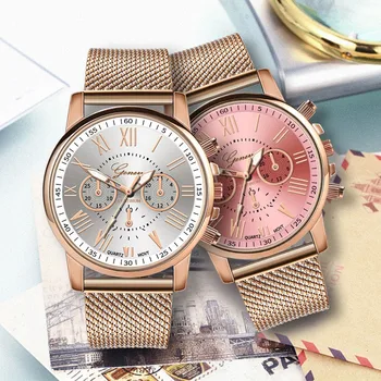 Деловые женские часы модного Женевского бренда С римскими цифрами Простые часы Kol Saati Montre Femme Relogio Feminino