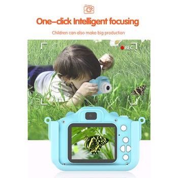 Детская камера 2,0-дюймовая IPS цифровая видеокамера, USB-аккумуляторная с картой памяти 32g, Рождественский подарок на День рождения