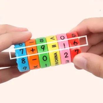 Детская Математика Числа Волшебный Куб Игрушка Монтессори Игра-Головоломка Обучение Детей Развивающей Математике Магнитный Блок Вычислительные Игры