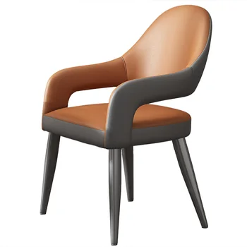 Дизайнерские современные обеденные стулья, Европейские обеденные стулья из водонепроницаемой кожи, эргономичная кухонная мебель Muebles Para El Hogar