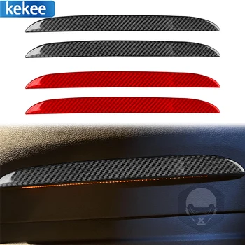 Для BMW 7 серии F01 2009-2014 Аксессуары для интерьера автомобиля, отделка панели рассеянного освещения заднего сиденья из углеродного волокна, Наклейка для украшения