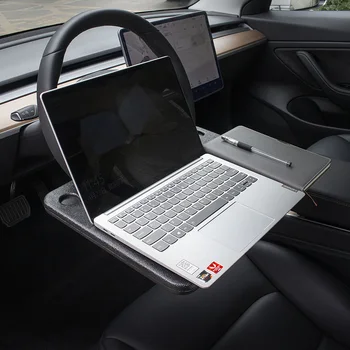 Для Tesla Модель 3 Y X S Автомобильное Рулевое Колесо Настольная Доска Универсальный Поднос Для Еды И Питья Holde Ноутбук Настольная Подставка Для Ноутбука