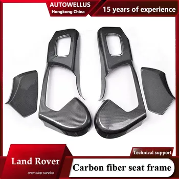 Для автомобиля Land Rover Range Rover Sport Velar Defender Discovery 5 ABS, накладка на переключатель регулировки сиденья из углеродного волокна, декоративная крышка