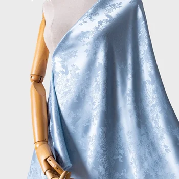 Жаккардовая ткань Имитация шелка Ацетатного переплетения, Атласная юбка с гладкой лошадиной мордой, ткань для шитья одежды Hanfu, ткань на метр материала