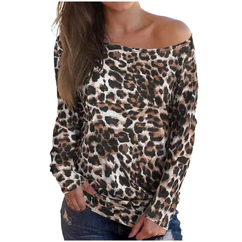 Женский топ с открытыми плечами, клетчатая футболка с длинным рукавом, блузка с леопардовым принтом, женские укороченные топы Y2k, милая майка, роскошная одежда