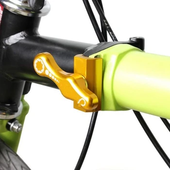 Зажимная пластина C-образного крючка для велосипеда Brompton 3SIXTY Складной велосипед из алюминиевого сплава, зажимная пластина с магнитным шарниром, серебристый