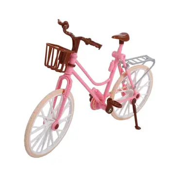 Игрушечный велосипед с корзиной для девочек, имитирующий кукольный велосипед, модель велосипеда, соответствующая кукольным велосипедам BJD, кукольные велосипеды