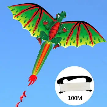 Игрушка 3D Милый Детский Воздушный Змей Динозавр Детская Летающая Игра Спорт На Открытом Воздухе Садовые Тканевые Игрушки Подарок со 100-метровой Линией